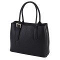 Дамска чанта от естествена кожа в черен цвят Код: EK636