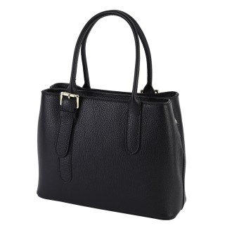 Дамска чанта от естествена кожа в черен цвят Код: EK59