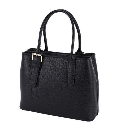 Дамска чанта от естествена кожа в черен цвят Код: EK59