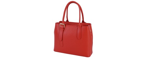 Дамска чанта от естествена кожа в червен цвят Код: EK59