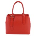Дамска чанта от естествена кожа в червен цвят Код: EK59