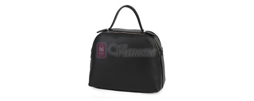 Дамска чанта, от естествена кожа, в черен цвят Код: EK65