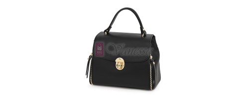  Дамска чанта от естествена кожа, в черен цвят. Код: EKM62