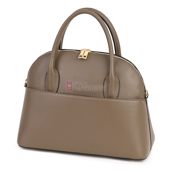 Дамска чанта от естествена кожа, в бежов цвят Код: EK69-1