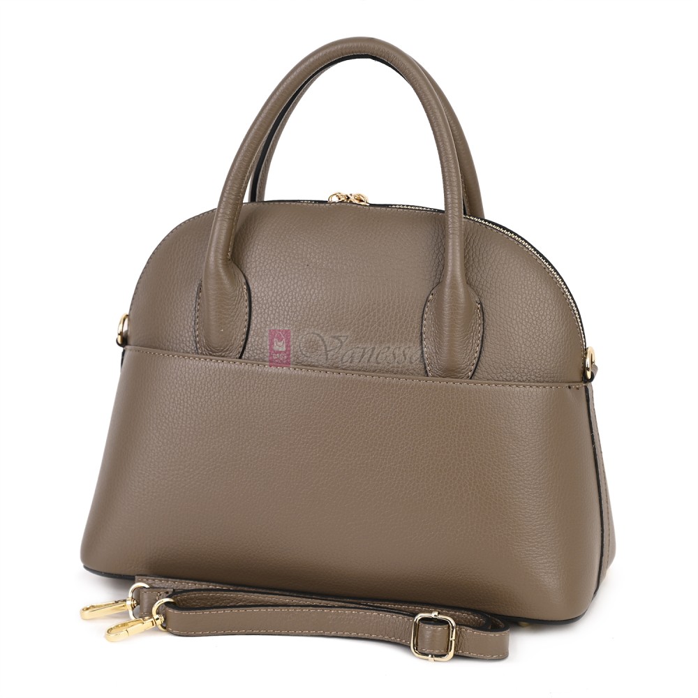 Дамска чанта от естествена кожа, в бежов цвят Код: EK69-1