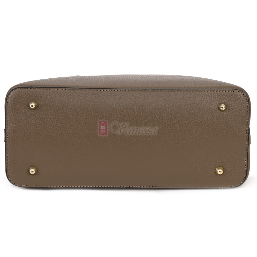 Дамска чанта от естествена кожа, в бежов цвят Код: EK69-1