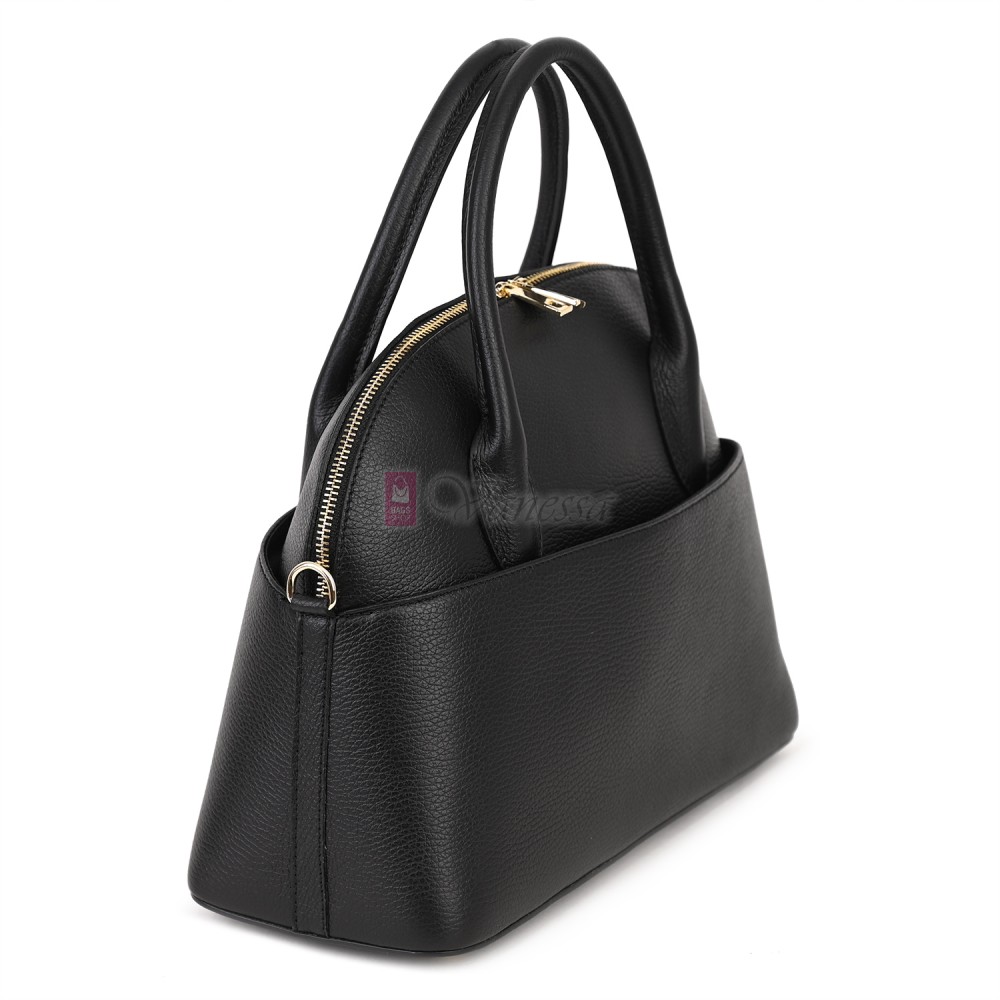 Дамска чанта от естествена кожа, в черен цвят Код: EK69-1