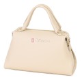 Голяма дамска чанта от естествена кожа, в светлобежов цвят Код: EKG75