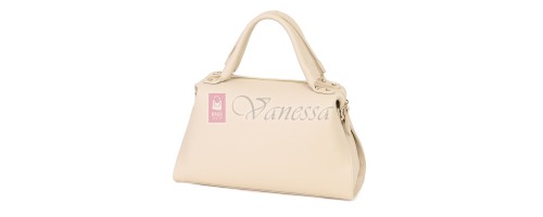 Голяма дамска чанта от естествена кожа, в светлобежов цвят Код: EKG75