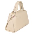 Голяма дамска чанта от естествена кожа, в светлобежов цвят Код: EKG75