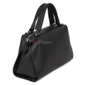 Голяма дамска чанта от естествена кожа, в черен цвят Код: EKG75