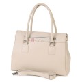 Елегантна дамска чанта, от естествена кожа, в светлобежов цвят. Код: EKK64
