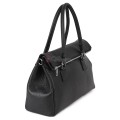 Елегантна дамска чанта, от естествена кожа, в черен цвят. Код: EKK64