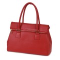 Елегантна дамска чанта, от естествена кожа, в червен цвят. Код: EKK64