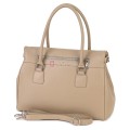 Елегантна дамска чанта, от естествена кожа, в бежов цвят. Код: EKK64