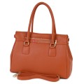 Елегантна дамска чанта, от естествена кожа, в оранжев цвят. Код: EKK64