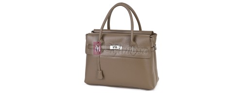 Елегантна дамска чанта, от естествена кожа, в бежов цвят Код: EKK75