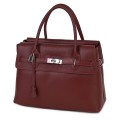 Елегантна дамска чанта, от естествена кожа, в цвят бордо Код: EKK75