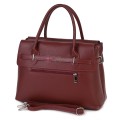 Елегантна дамска чанта, от естествена кожа, в цвят бордо Код: EKK75