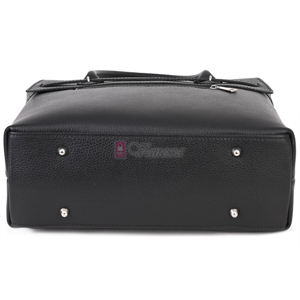 Елегантна дамска чанта, от естествена кожа, в черен цвят Код: EKK75