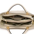 Елегантна дамска чанта от естествена кожа, в бежов цвят Код: EKL62