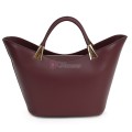 Елегантна дамска чанта от естествена кожа, в цвят бордо Код: EKL62