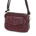 Ежедневна, малка дамска чанта от естествена кожа, в цвят бордо Код: EKM56