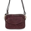 Ежедневна, малка дамска чанта от естествена кожа, в цвят бордо Код: EKM56