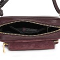 Ежедневна, малка дамска чанта от естествена кожа, в цвят бордо Код: EKM56