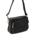 Ежедневна, малка дамска чанта от естествена кожа, в черен цвят Код: EKM56