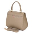 Елегантна, малка дамска чанта от естествена кожа, в бежов цвят. Код: EKM59