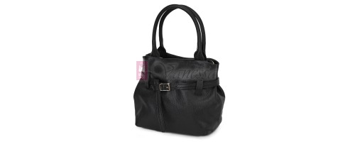 Малка дамска чанта, от естествена кожа, в черен цвят Код: EKM62