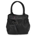 Малка дамска чанта, от естествена кожа, в черен цвят Код: EKM62