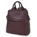 Дамска раница от естествена кожа, в цвят бордо. Код: EKR66