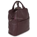 Дамска раница от естествена кожа, в цвят бордо. Код: EKR66