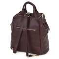 Дамска раница от естествена кожа, в цвят бордо. Код: EKR66