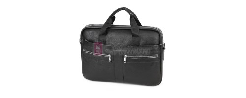 Голяма мъжка чанта от естествена кожа в черен цвят. Код: 3116