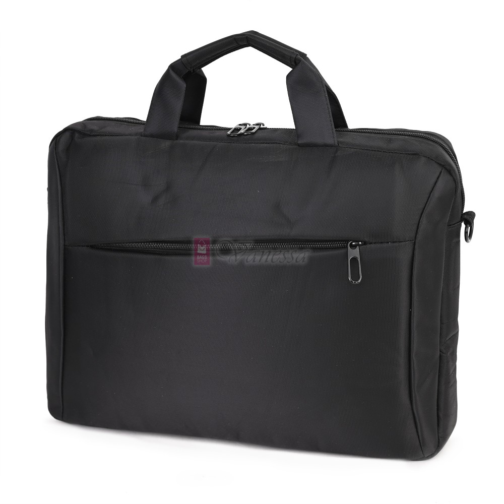 Голяма мъжка чанта от текстил в черен цвят. Код: MT