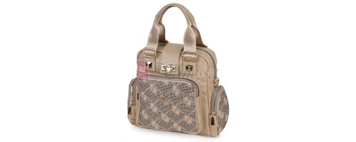 Дамска чанта/раница от висококачествена еко кожа, в бежов цвят. Код: K009  Дамска чанта/раница от висококачествена еко кожа, в бежов цвят. Код: K009