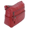 Дамска чанта от естествена кожа в червен цвят. Код: K10