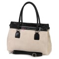 Елегантна дамска чанта, от естествена кожа, в светлобежов цвят. Код: KEK64