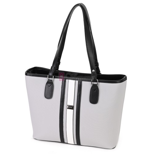 Елегантна дамска чанта от висококачествена еко кожа в сив цвят. Код: LAMIS