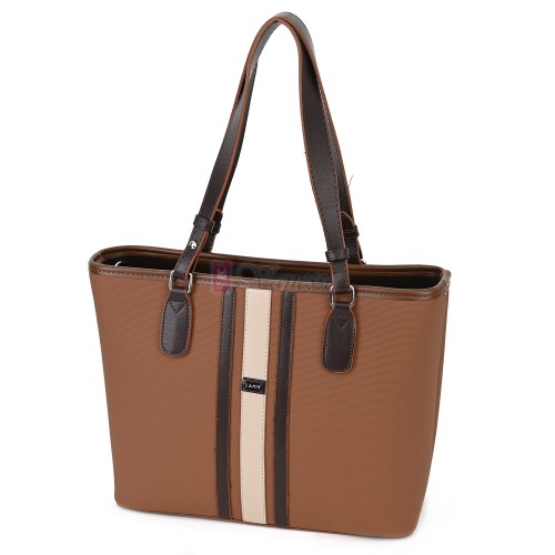 Елегантна дамска чанта от висококачествена еко кожа в кафяв цвят. Код: LAMIS