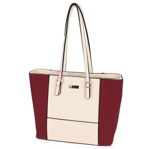 Елегантна дамска чанта от висококачествена еко кожа в цвят бордо. Код: LAPERLA