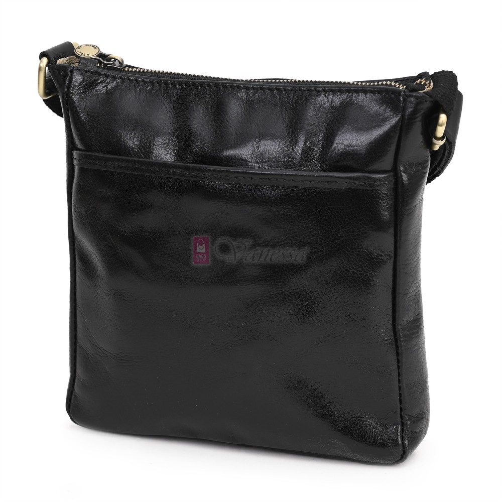 Мъжка чанта от естествена кожа, в черен цвят. Код: EKM-1