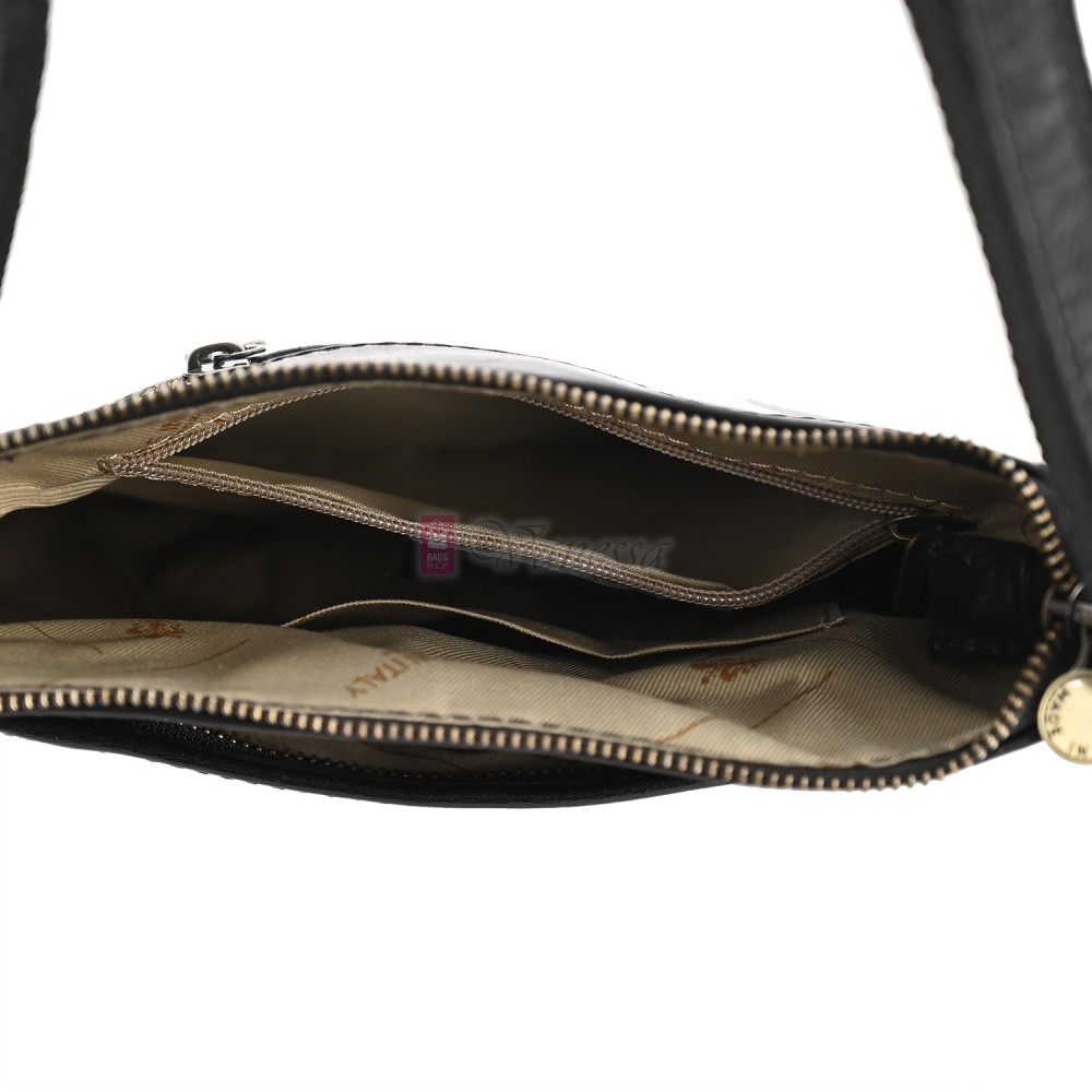 Мъжка чанта от естествена кожа, в черен цвят. Код: EKM-1