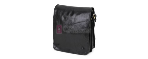 Мъжка чанта от естествена кожа, в черен цвят. Код: EKM-2