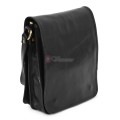 Мъжка чанта от естествена кожа, в черен цвят. Код: EKM-2