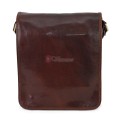 Мъжка чанта от естествена кожа, в тъмнокафяв цвят. Код: EKM-2