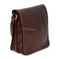 Мъжка чанта от естествена кожа, в тъмнокафяв цвят. Код: EKM-2